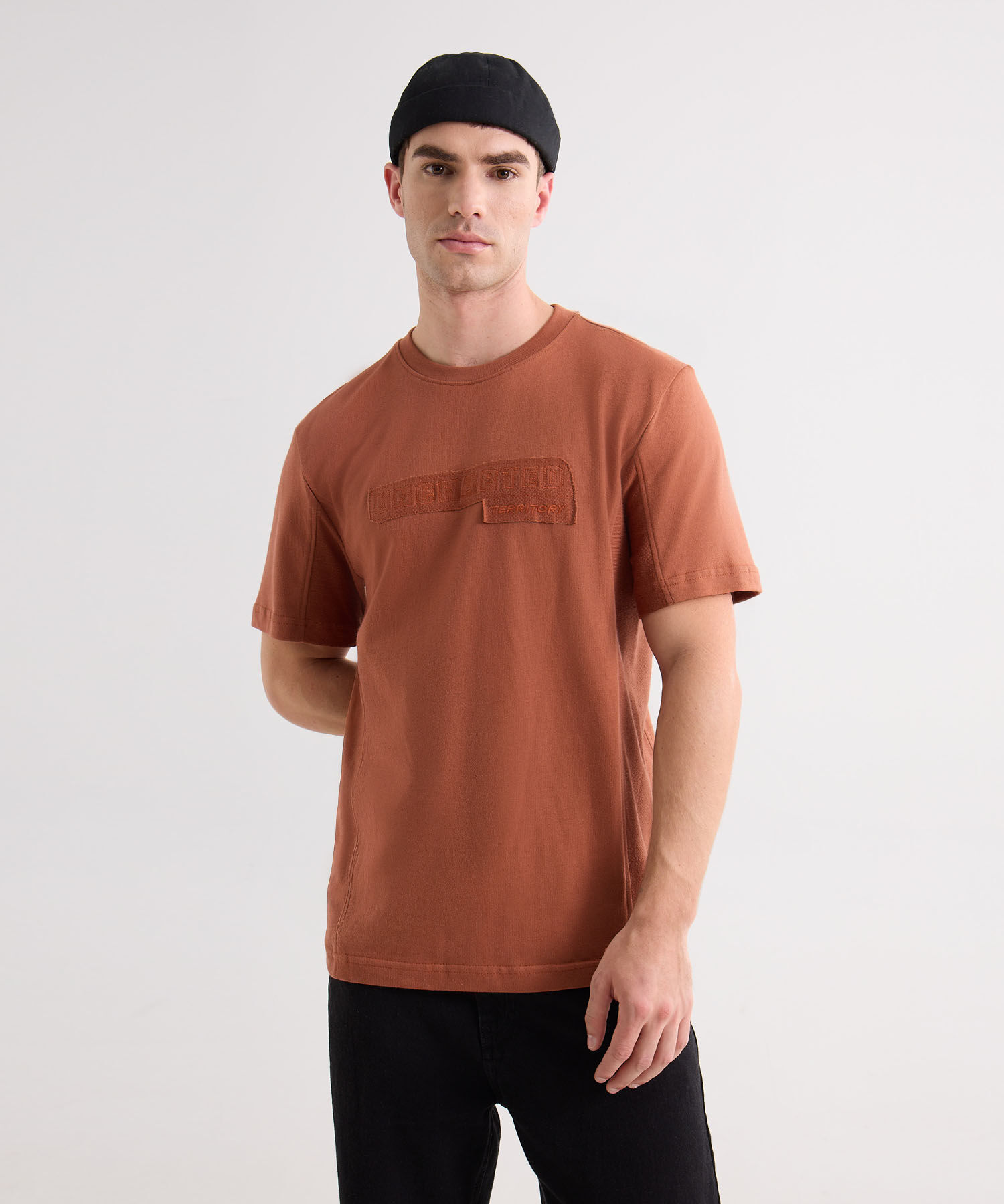 Camiseta con Bordado, Terracota, hi-res