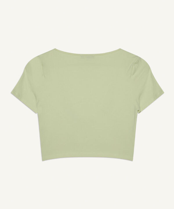 Crop Con Cut Out Para Mujer, Verde, hi-res
