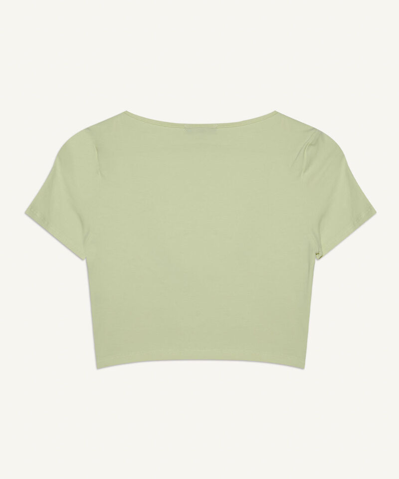 Crop Con Cut Out Para Mujer, Verde, hi-res